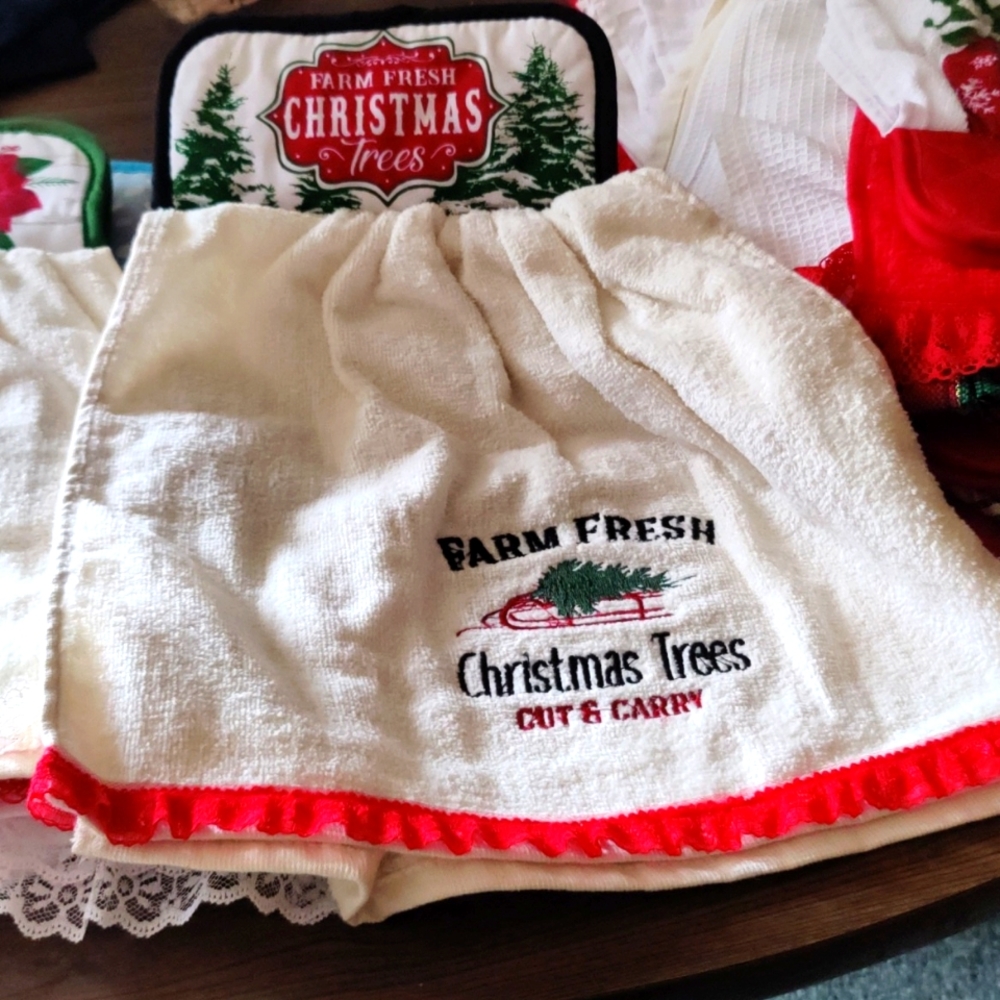 Handmade kitchen hanging towel